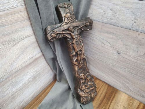 Drewniany Krzyż Krzyżyk na ścianę obraz 30cm na Arena.pl