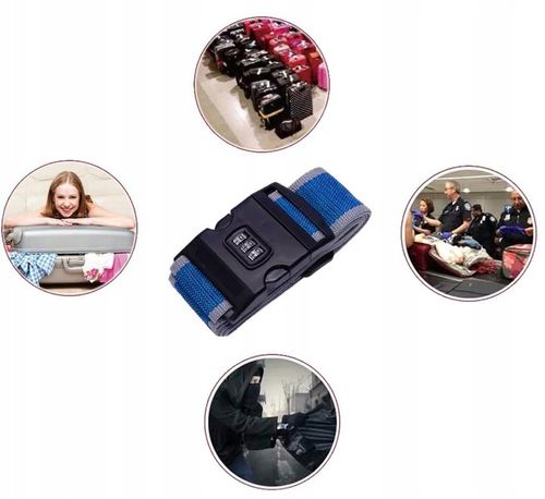 PAS BAGAŻOWY DO WALIZEK ZABEZPIECZAJĄCY Z KODEM KOD ETYKIETA na Arena.pl