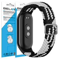 Beline pasek Mi Band 9/8 Textileczarno/biały  black/white