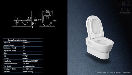 Ceramiczna misa wc BOHEMIA na Arena.pl