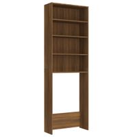 Szafka na pralkę, kolor brązowy dąb, 64x24x190 cm