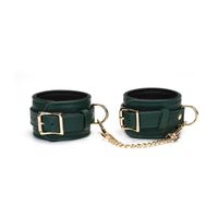 kajdanki na nadgarstki mossy chic leather wrist cuffs liebe seele