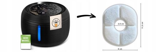 AUTOMATYCZNE PODIŁO FONTANNA 2,5L LED dla kota i psa, SUPER CICHE POIDEŁKO na Arena.pl