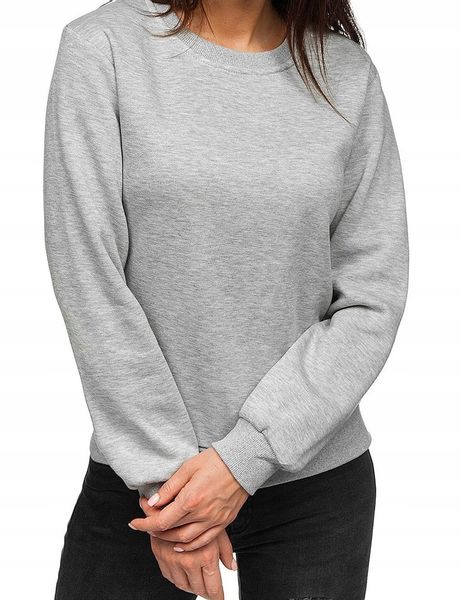 Damska bluza dresowa przez głowę basic szara S zdjęcie 3