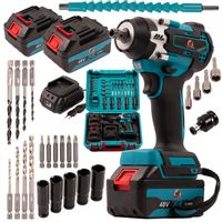 KLUCZ AKUMULATOROWY UDAROWY ZAKRĘTARKA 48V 5,0AH ZESTAW 2 X AKU MEGA ZESTAW