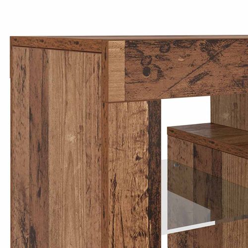 Szafka pod TV z oświetleniem LED, stare drewno, 120x36,5x40 cm na Arena.pl