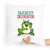Poduszka Dla Instruktora Żajebisty Instruktor Z Nadrukiem Ze Zdjęciem