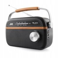 Radio Przenośne JVC RA-E215G FM Szare Zasilanie Sieciowo-Bateryjne