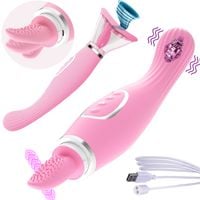 Ssający Wibrator Z Języczkiem Do Minetki Łechtaczki, Pompka Do Waginy