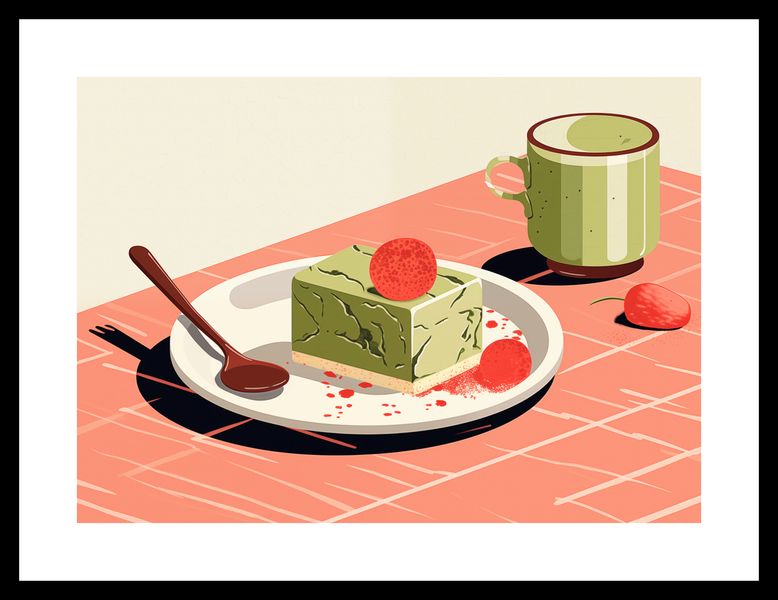 Plakat 35x25cm Deser Matcha zdjęcie 3