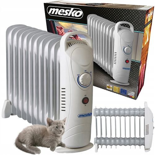 Grzejnik Olejowy Mesko MS 7806 - 11 Żeberek, 1200W, Regulacja Temperatury na Arena.pl