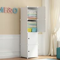 SZAFA MODUŁOWA GARDEROBA UBRANIOWA BIAŁA REGAŁ