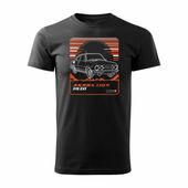 Koszulka z samochodem Skoda 110 R PRL legend męska czarna REGULAR S