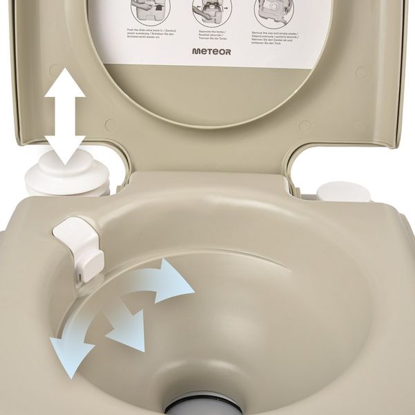 TOALETA PRZENOŚNA TURYSTYCZNA CAMPINGOWA METEOR WC 20l lekka kompaktowa zdjęcie 9