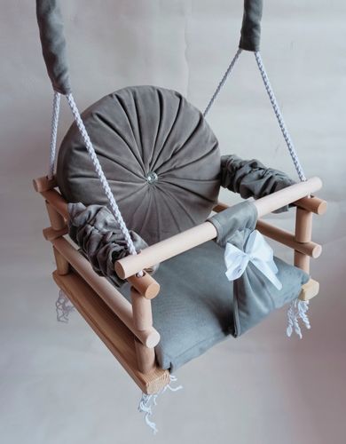 HUŚTAWKA 3w1 DLA DZIECI SZARY DOMU OGRÓD POKOJOWA na Arena.pl