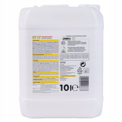 GRUNT GŁĘBOKO PENETRUJĄCY TRANSPARENT CT17 10L na Arena.pl