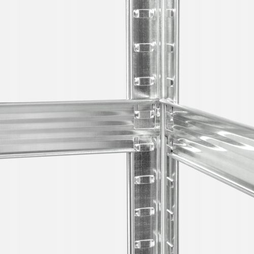 Regał magazynowy narożny metalowy srebrny 5 półek 2w1 180x90x90x40 cm na Arena.pl