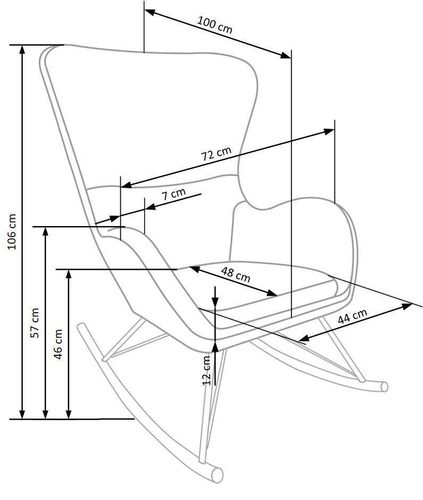 Fotel na biegunach Ebra kremowy na Arena.pl