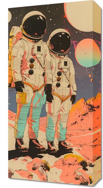 Obraz 30x60cm Astrounauci Kosmonauci zdjęcie 1
