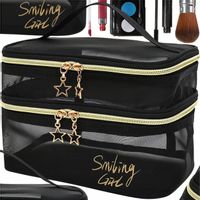 Podróżna Kosmetyczka Damska Duża Organizer Kuferek Elegancka