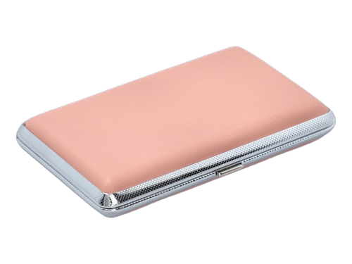 Papierośnica Skórzana SLIM na Cienkie Papierosy w Kolorze Brzoskwiniowym na Arena.pl