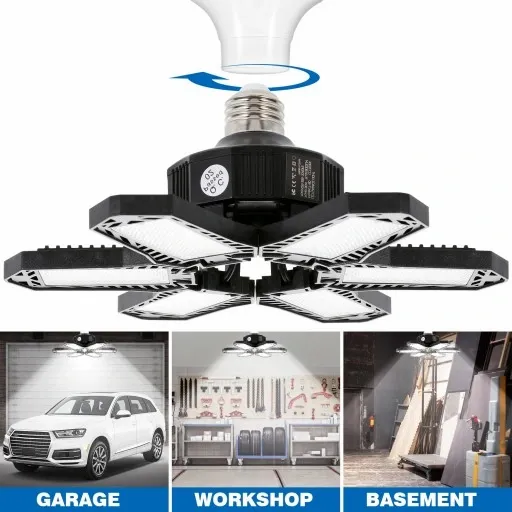 OŚWIETLENIE WARSZTATOWE GARAŻOWE PRACA SUFITOWA ŻARÓWKI LED OŚWIETLENIE zdjęcie 5