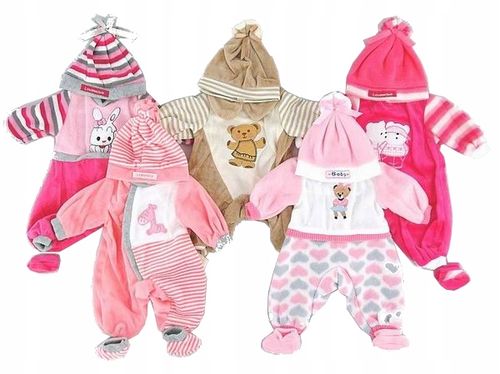 różowe BABY ubranko BORN dla lalki BOBAS sukienka PAJACYK czapka BUCIKI 403 na Arena.pl