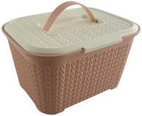 POJEMNIK PLASTIKOWY Z UCHWYTEM RĄCZKĄ 4 L PUDEŁKO KUFEREK SZKATUŁKA