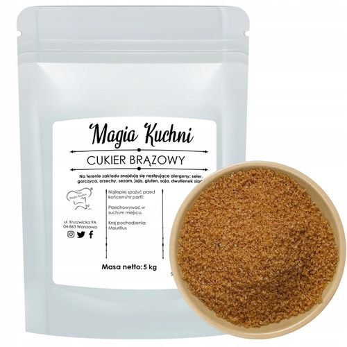 CUKIER BRĄZOWY 5kg trzcinowy nierafinowany na Arena.pl
