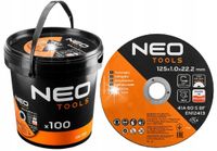 NEO Tarcze tnące do metalu 125x1,0 100 sztuk WIADERKO 08-722 TARCZA