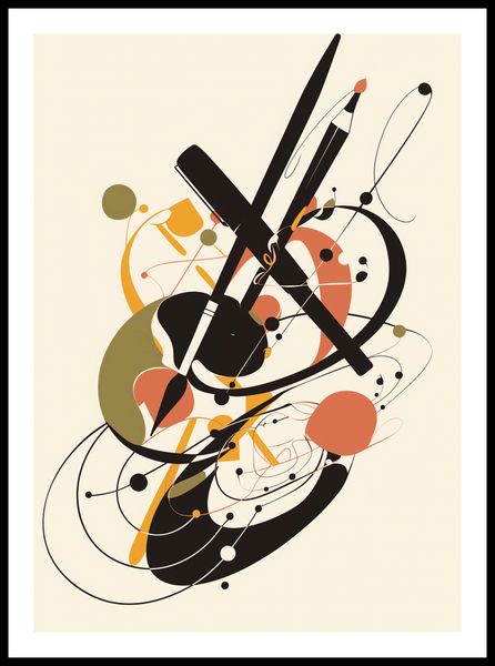 Plakat 50x70cm Abstrakcyjny Rapsod zdjęcie 3