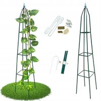 PERGOLA OGRODOWA TARASOWA METALOWA PODPORA PNĄCZY WINOGRON PIRAMIDA 200 CM