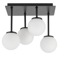 Plafon szklane kule kaskada Tulia 33505 Sigma metalowa biała czarna