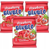 Blublo Żelki pianki o smaku truskawkowym 80 g x 3 sztuk