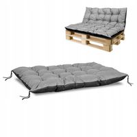 Poduszka na meble z palet Poduszki na meble ogrodowe ławkę 120x80 cm szara