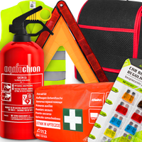 Gaśnica 1Kg Ogniochron Apteczka Trójkąt Bezpieczniki Kamizelka Torba