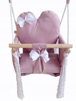 HUŚTAWKA DLA DZIECI Serce kolor RÓŻOWY