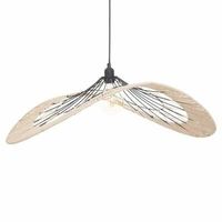 Lampa wisząca Caly 75cm czarna/naturalna