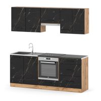 Meble Kuchenne Nowoczesne Z Blatem Modułowe Małe 2.0m Wotan San Sebastian