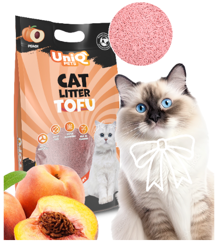 Zwirek tofu brzoskwinia ekologiczny biodegradowalny 4x2,5kg UNIQ PETS na Arena.pl