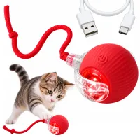 Zabawka interaktywna dla kota psa piłka usb ładowana automatyczna linka