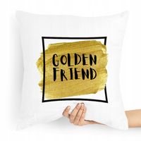 Poduszka Dla Przyjaciela Golden Friend Prezent Z Nadrukiem Ze Zdjęciem