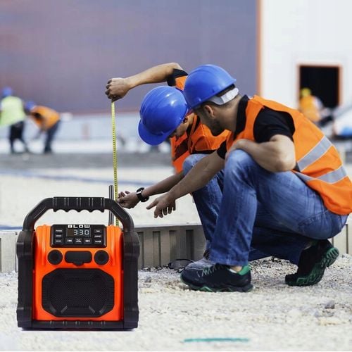 RADIO BUDOWLANE FM 20W RMS BLUETOOTH 5.1 POWERBANK USB-C AUX LED IP55 na Arena.pl