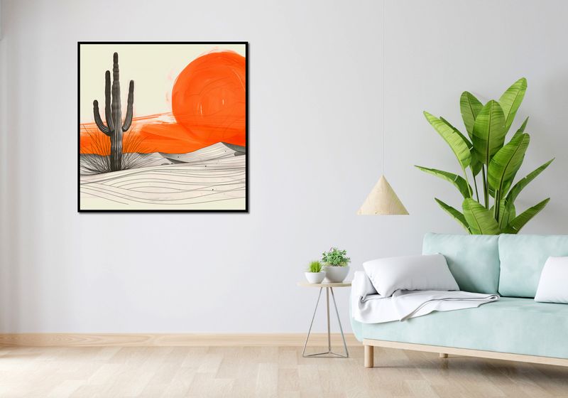 Plakat 100x100cm Kaktus Saguaro zdjęcie 4