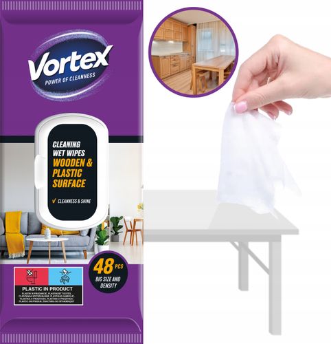 vortex chusteczki nawilżane do mebli, flip top, 48 sztuk na Arena.pl