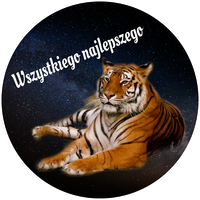 Opłatek na tort Tygrys Kot Kocur Kotek Król Urodziny 18 30 40 50 60