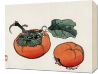 Obraz 50x40cm Persimmons, Kōno Bairei Japoński Vintage do Salonu