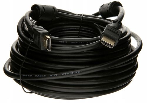 Kabel HDMI 15M PRZEWÓD GIĘTKI HIGH SPEED FULL HD 3D 1.4b 2160P 4K - PAWONIK na Arena.pl
