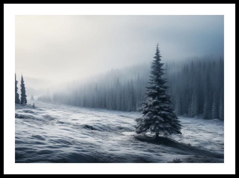 Plakat 59,4x42cm Samotna Choinka zdjęcie 3
