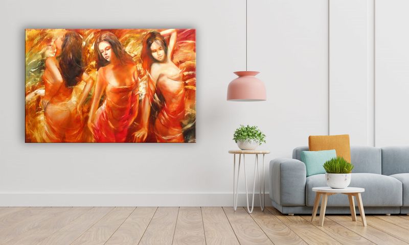 OBRAZ NA PŁÓTNIE 138 Trzy Gracje 90x60cm zdjęcie 5